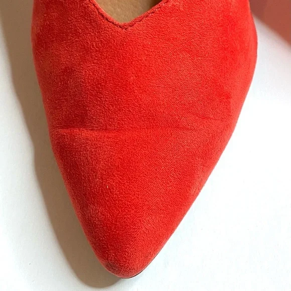 Women Christian Siriano Vibrant Dark Orange shoes Textile TopSolid Heel US8 EU39 - Picture 9 of 12